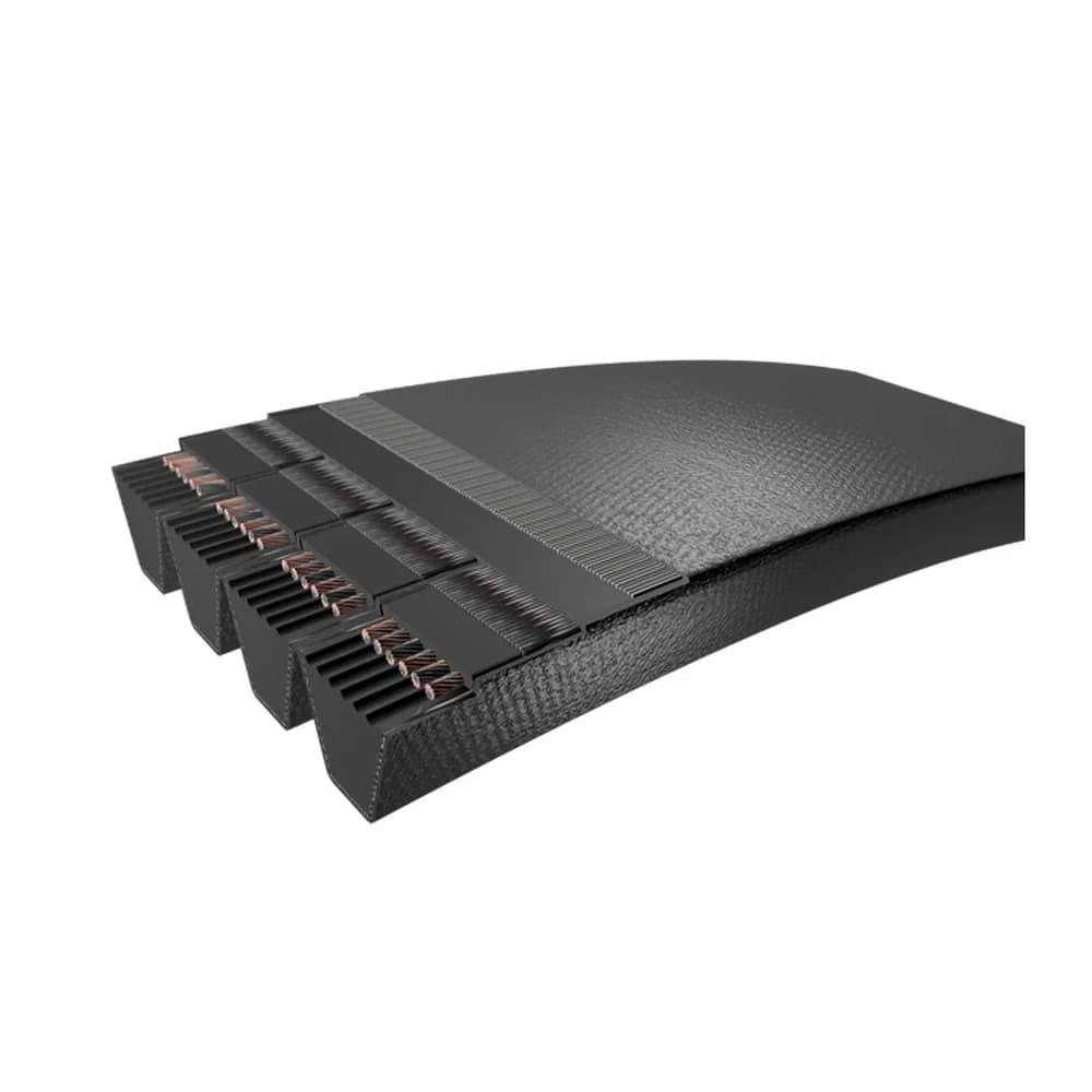 Render del corte de la construcción de una correa especial SKF, serie Banded wedge belts