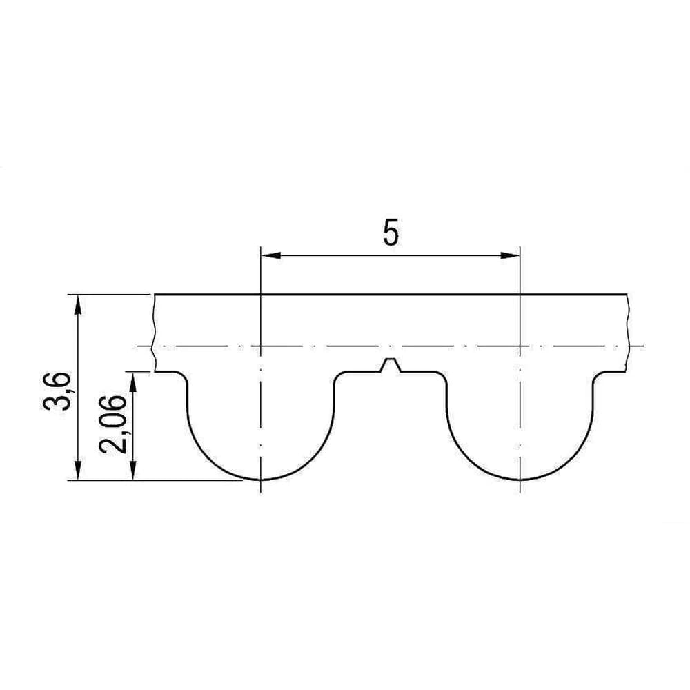 Esquema oficial de la correa Optibelt Alpha Flex