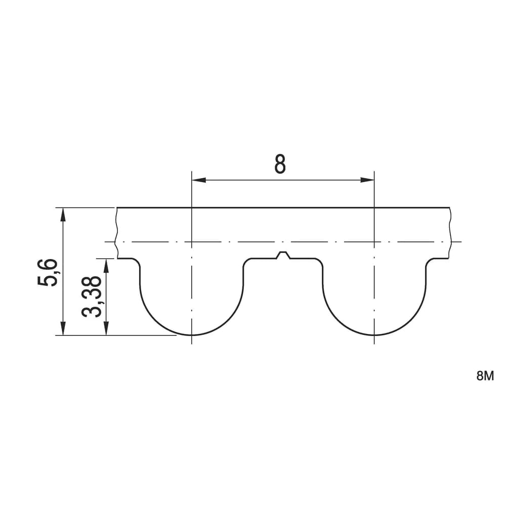 Esquema oficial de la correa Optibelt Alpha Flex