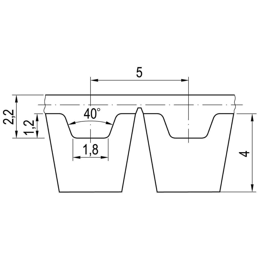 Esquema oficial de la correa Optibelt Alpha Flex