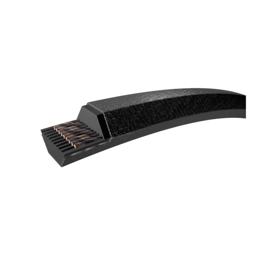 Render del corte de la construcción de una correa de doble perfil SKF, serie Double classical (Hex) belts