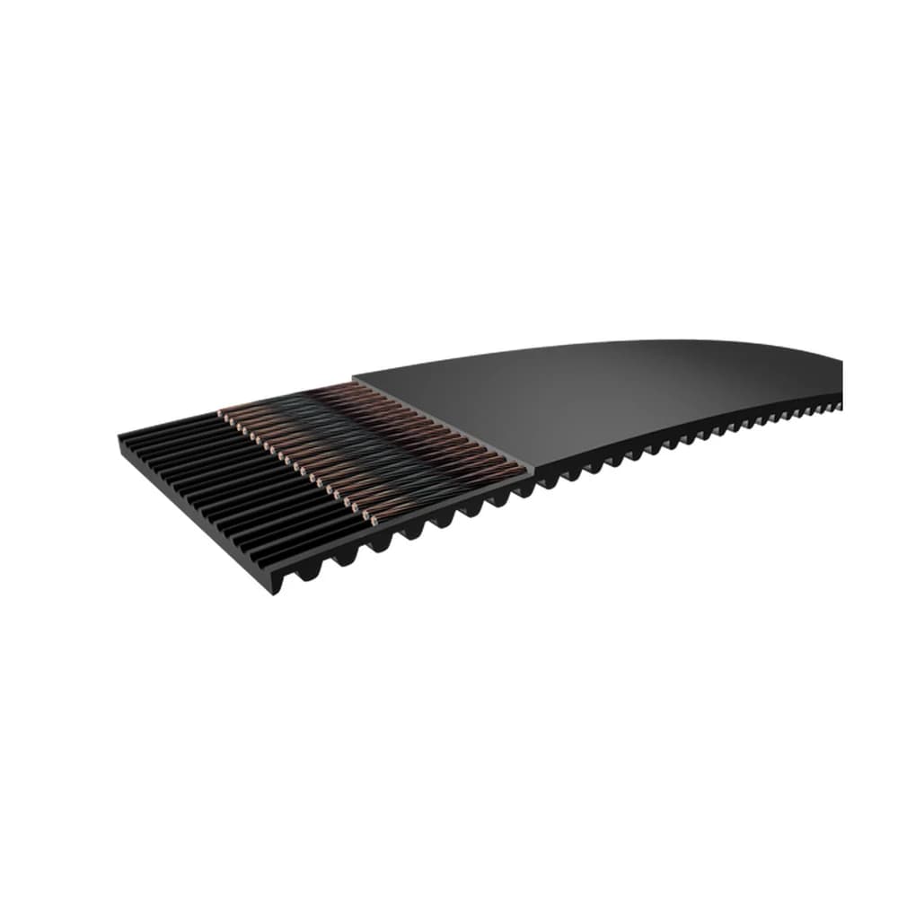 Render del corte de la construcción de una correa sincrónica SKF, serie HTD belts