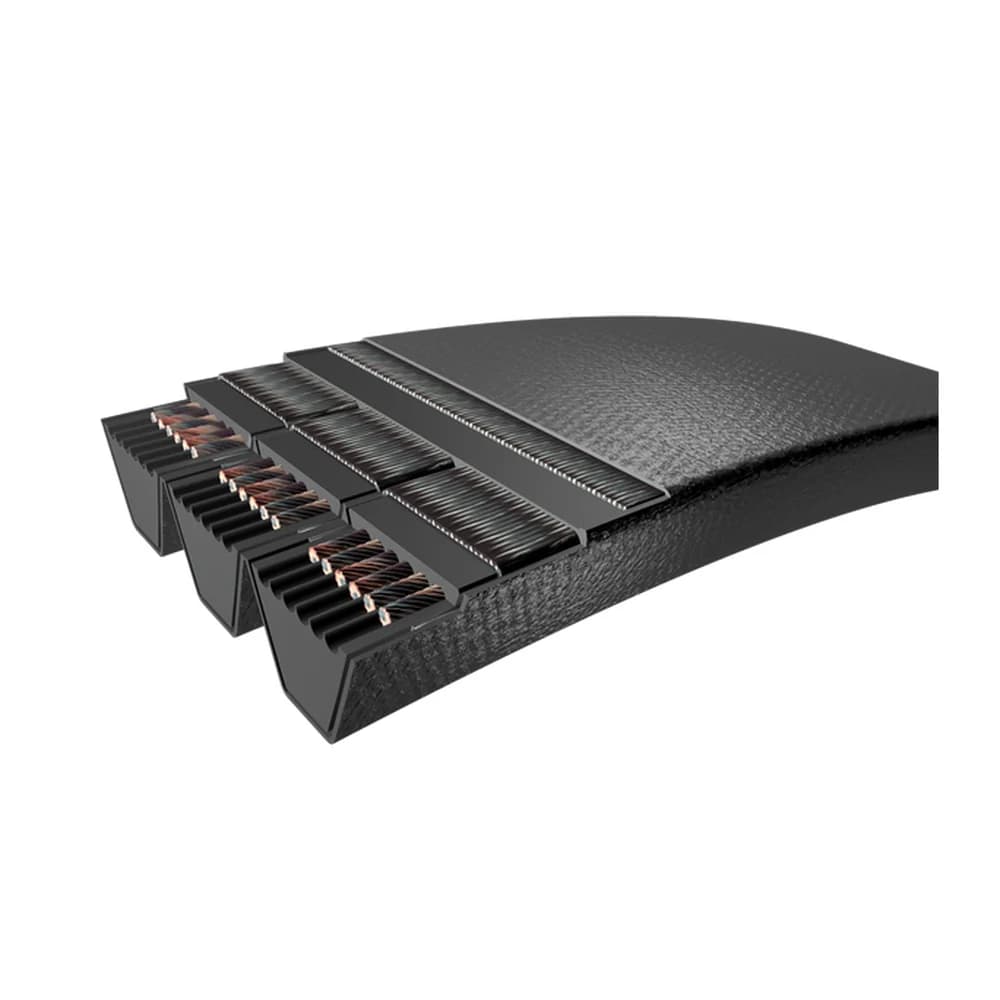 Render del corte de la construcción de una correa especial SKF, serie Banded narrow wedge belts