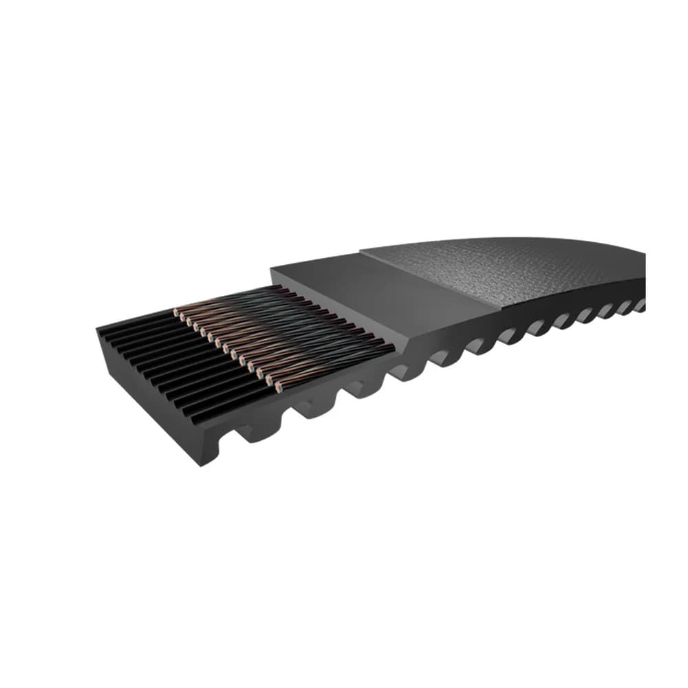 Render del corte de la construcción de una correa especial SKF, serie Variable speed belts